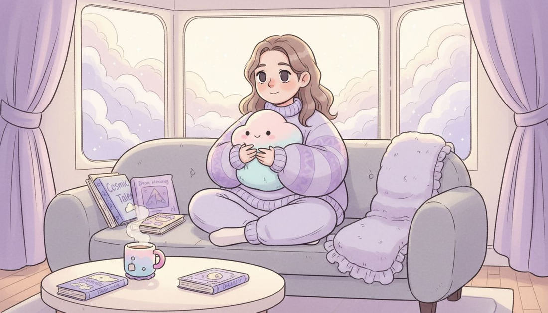 Woman with plush toy for ADHD support