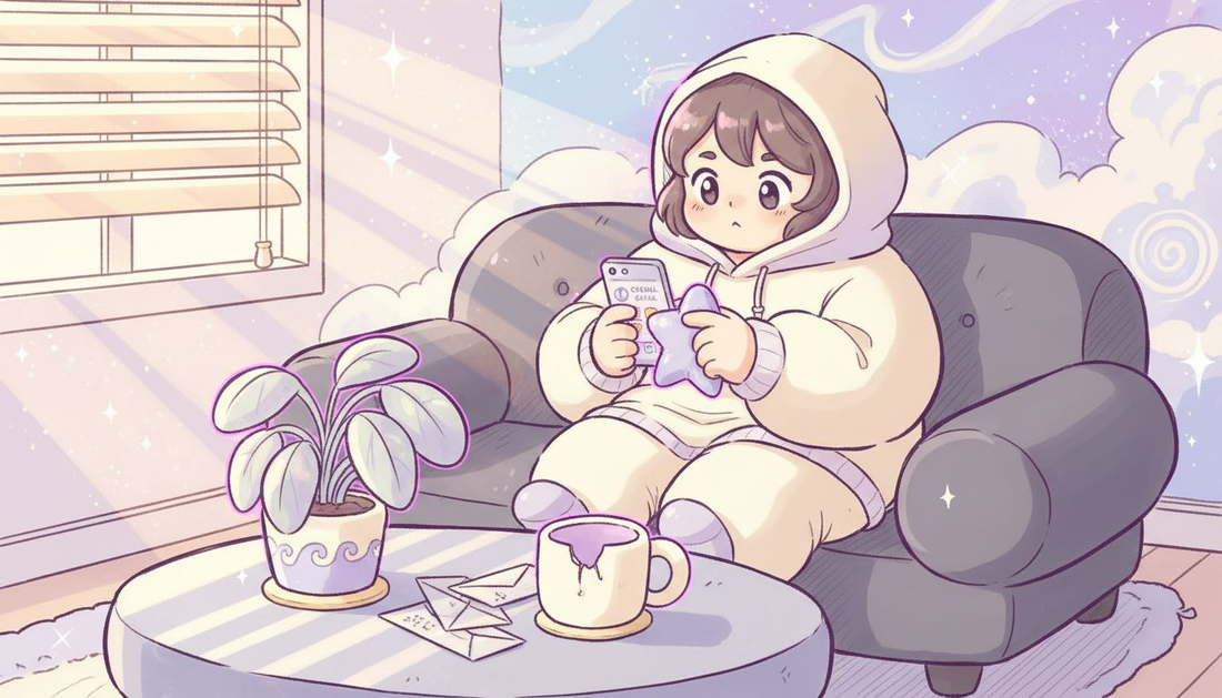 Person calming self with fidget toy