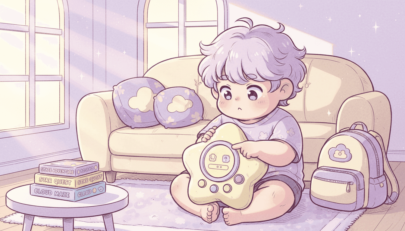 Child using tech-enabled toy for ADHD support