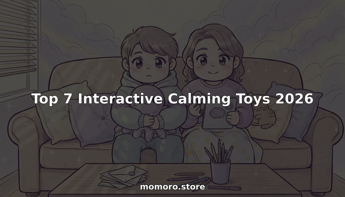 Two people trying different interactive calming toys