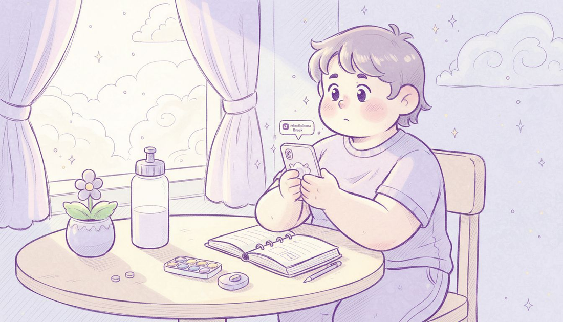 Person follows morning calming routine