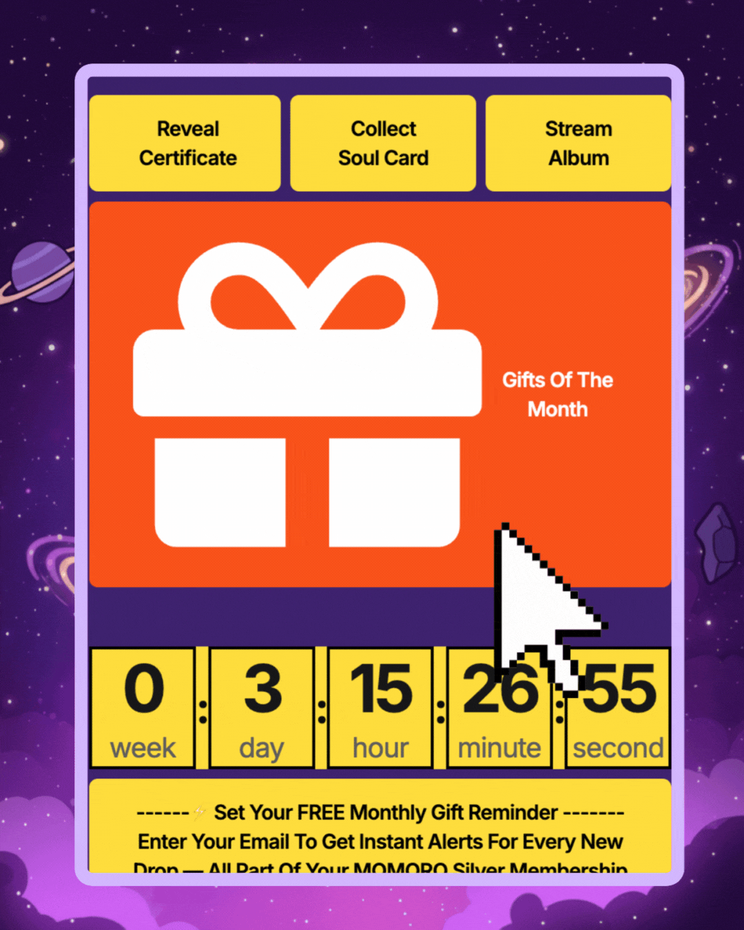 KUTI Galaxy Cutie plush with keychain clip